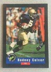 Rodney Culver [Blister] #47 Football Cards 1992 Classic Draft Picks Prices