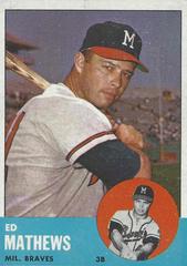 Ed Mathews #275 Baseball Cards 1963 Topps Prices