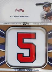 Freddie Freeman [Gold] Baseball Cards 2022 Topps Player Jersey Number Medallion Relics Prices