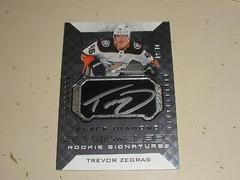 Trevor Zegras #SB-TZ Hockey Cards 2021 Upper Deck Black Diamond Silver on Black Rookie Signatures Prices