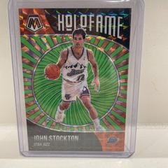 John Stockton [Green Fluorescent] #13 Basketball Cards 2020 Panini Mosaic HoloFame Prices