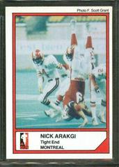 Nick Arakgi Football Cards 1984 Jogo CFL Prices