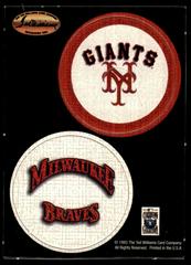 New York Giants/ Milwaukee Braves Baseball Cards 1993 Ted Williams Co. Pogs Prices