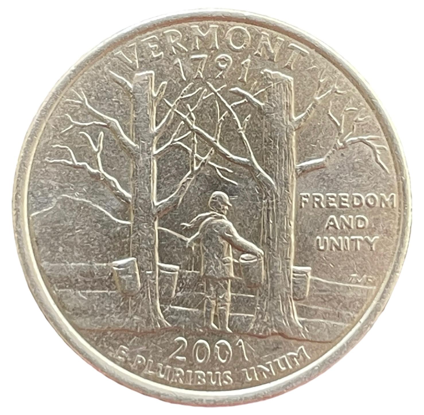 2001 D [VERMONT] Coins State Quarter