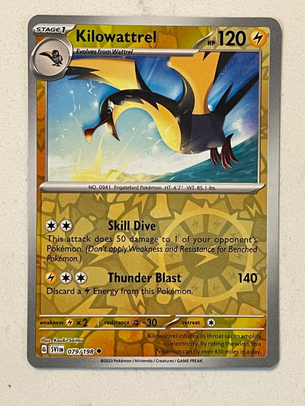 Kilowattrel [Reverse Holo] #79 Pokemon Scarlet & Violet