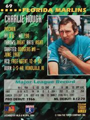 Rear | Charlie Hough Baseball Cards 1994 Stadium Club Team Series