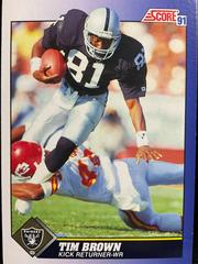 Tim Brown #14 Football Cards 1991 Score Prices