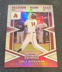 Gage Workman[Holo] #CT-GW Baseball Cards 2020 Panini Elite Extra Edition College Tickets Prices