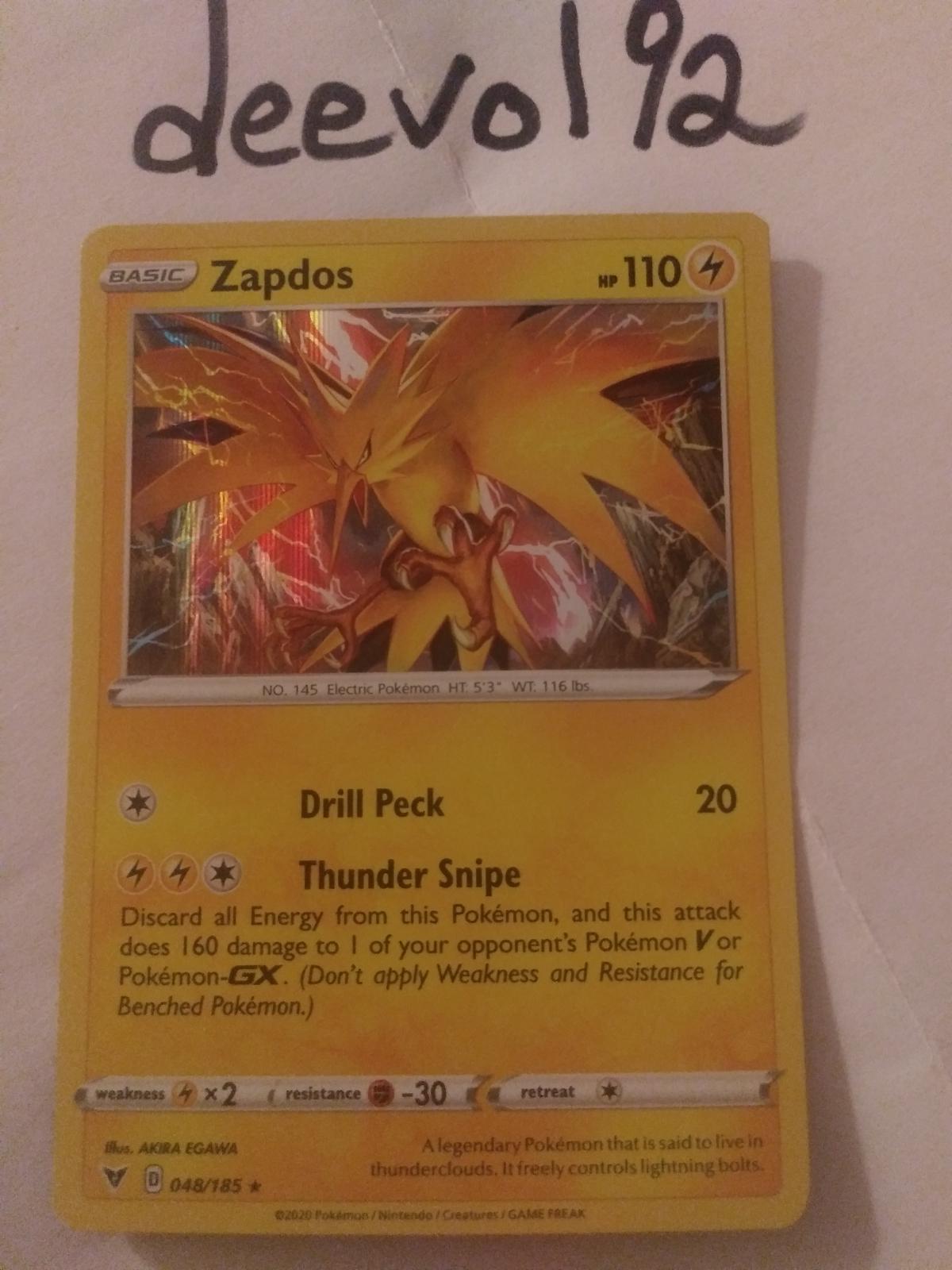 Zapdos [Cosmos Holo] Ungraded Pokemon Vivid Voltage