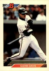 Glenn Davis #428 Baseball Cards 1992 Bowman Prices