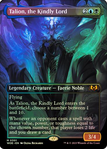 Talion, the Kindly Lord [Borderless Foil] #301 Magic Wilds of Eldraine