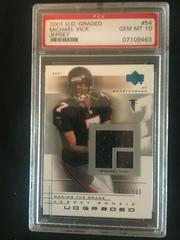 Michael Vick [Jersey] #54 Football Cards 2001 Upper Deck Graded Prices