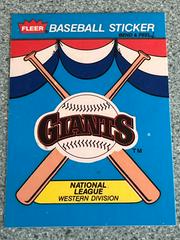 San Francisco Giants Baseball Cards 1989 Fleer Baseball Stickers Prices