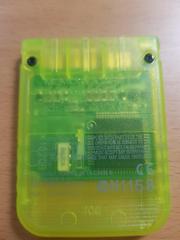Back Side Of Card | PS1 Memory Card [Clear Lime] PAL Playstation