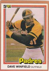 Dave Winfield #364 Baseball Cards 1981 Donruss Prices