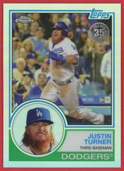 Justin Turner [Green] #83T-15 Baseball Cards 2018 Topps Chrome 1983 Prices