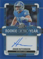 Aidan Hutchinson [Rookie of the Year Autograph Blue] #ROY-AH Football Cards 2022 Panini Contenders Optic Rookie of the Year Prices