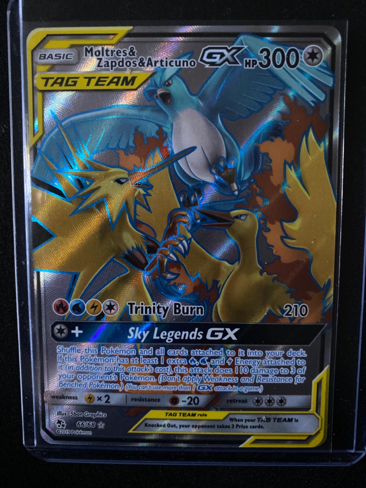 Moltres Zapdos Articuno Gx Ungraded Pokemon Hidden Fates