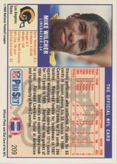 Back | Mike Wilcher Football Cards 1989 Pro Set