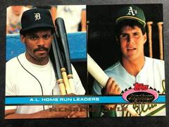 C. Fielder, J. Canseco [Members Only A. L. HR Ldrs] Baseball Cards 1991 Stadium Club Members Only Prices