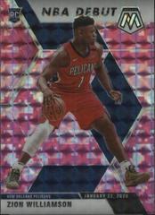 Zion Williamson [Pink Camo] Basketball Cards 2019 Panini Mosaic Prices