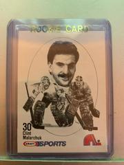 Front | Clint Malarchuk [Box Back Perf. Gray Stock] Hockey Cards 1986 Kraft Drawings