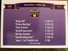 Checklist #100-198 #198 Baseball Cards 1991 Upper Deck Comic Ball 2 Prices