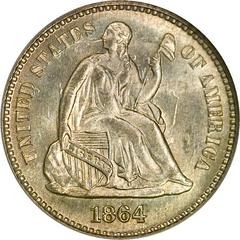 1864 [PROOF] Coins Seated Liberty Half Dime Prices
