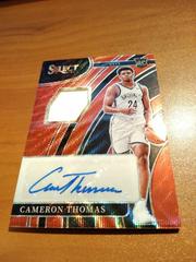 Cameron Thomas [Red Wave] Basketball Cards 2021 Panini Select Rookie Jersey Autographs Prices