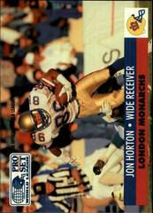 Jon Horton Football Cards 1991 Pro Set Wlaf Prices