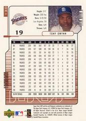 Back | Tony Gwynn Baseball Cards 2000 Upper Deck MVP