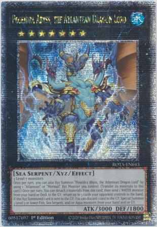 Poseidra Abyss, the Atlantean Dragon Lord [Quarter Century Secret Rare] ROTA-EN043 YuGiOh Rage of the Abyss