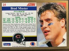 Back | Brad Muster Football Cards 1991 Score