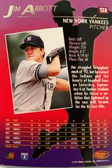Rear | Jim Abbott Baseball Cards 1994 Sportflics 2000