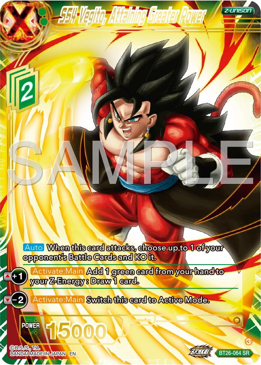 SS4 Vegito, Attaining Greater Power BT26-064 Dragon Ball Super Ultimate Advent