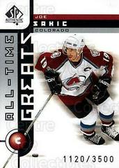 Joe Sakic #94 Hockey Cards 2001 SP Authentic Prices