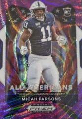 Micah Parsons [Purple Prizm] #188 Football Cards 2021 Panini Prizm Draft Picks Prices