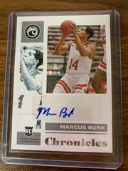 Marcus Burk #CR-MBU Basketball Cards 2021 Panini Chronicles Draft Picks Rookie Signatures Prices