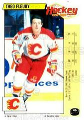 Theo Fleury #46 Hockey Cards 1992 Panini Stickers Prices