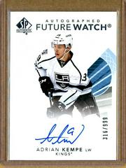 Adrian Kempe [Future Watch Black Silver Ink Autograph] Hockey Cards 2017 SP Authentic Prices