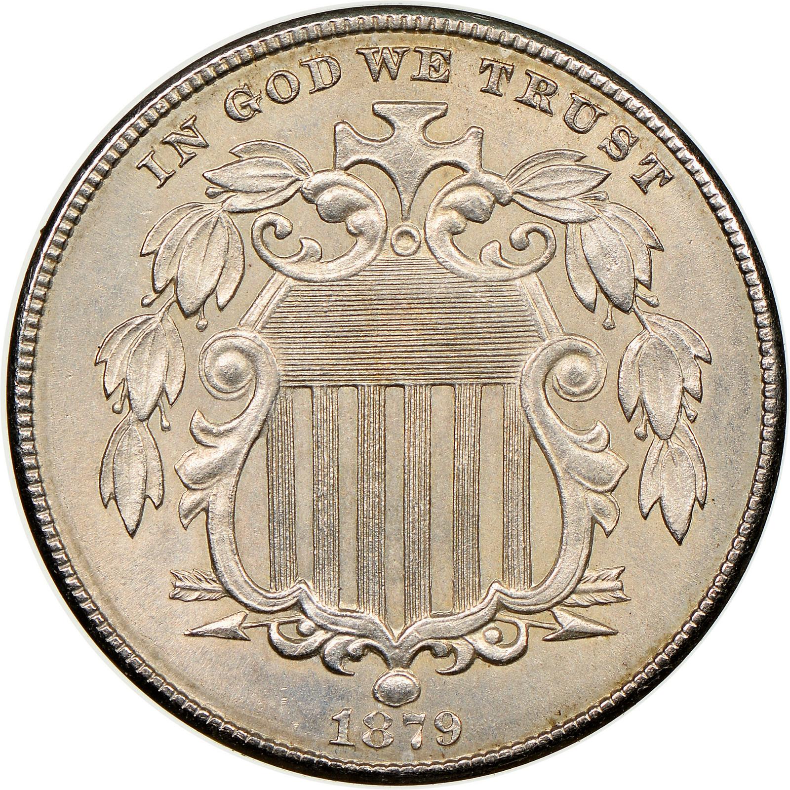 1879 Coins Shield Nickel