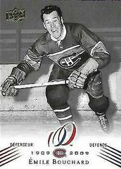 Emile Bouchard Hockey Cards 2008 Upper Deck Montreal Canadiens Centennial Prices
