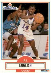 A.J. English #U-98 Basketball Cards 1990 Fleer Update Prices