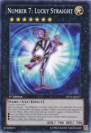 Number 7: Lucky Straight [Starfoil] SP14-EN027 YuGiOh Star Pack 2014