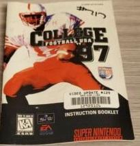 College Football 97 - Manual | College Football USA 97 Super Nintendo