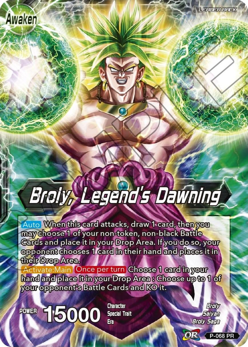 Broly // Broly, Legend's Dawning P-068 Dragon Ball Super Mythic Booster