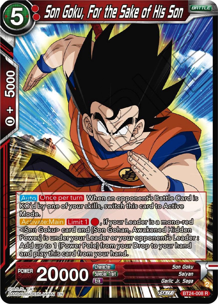 Son Goku, For the Sake of His Son [Foil] BT24-008 Dragon Ball Super Beyond Generations