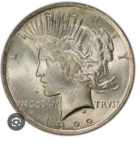 1922 P [VAM-2F] Coins Peace Dollar