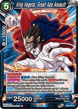 King Vegeta, Great Ape Assault DB3-030 Dragon Ball Super Giant Force