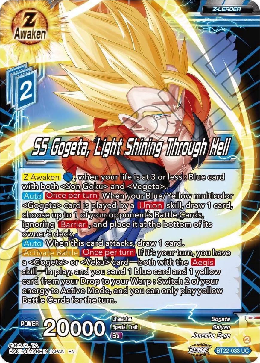 SS Gogeta, Light Shining Through Hell BT22-033 Dragon Ball Super Critical Blow